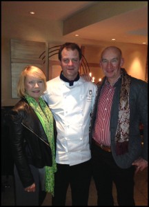 Executive Chef Craig Coady greets Pat O'Connell at the Fota Restaurant in Cork