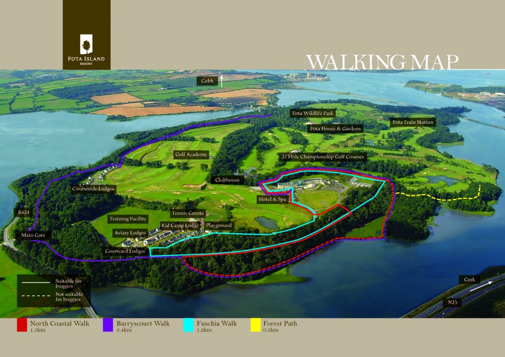 Fota Island Resort Hotel Cork Walking Map